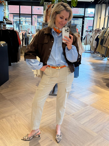 Ambika Blouson Emma Donkerbruin - Peet kleding