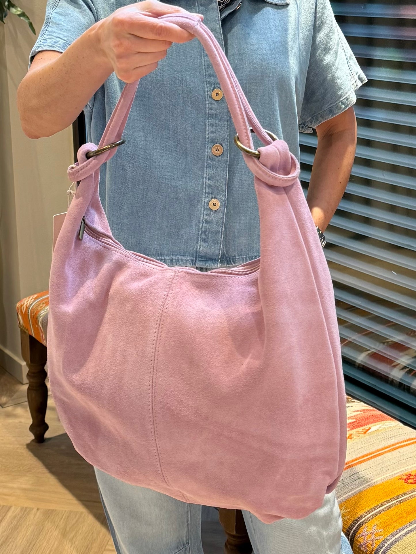 Tas Suez Suede Roze - Peet kleding