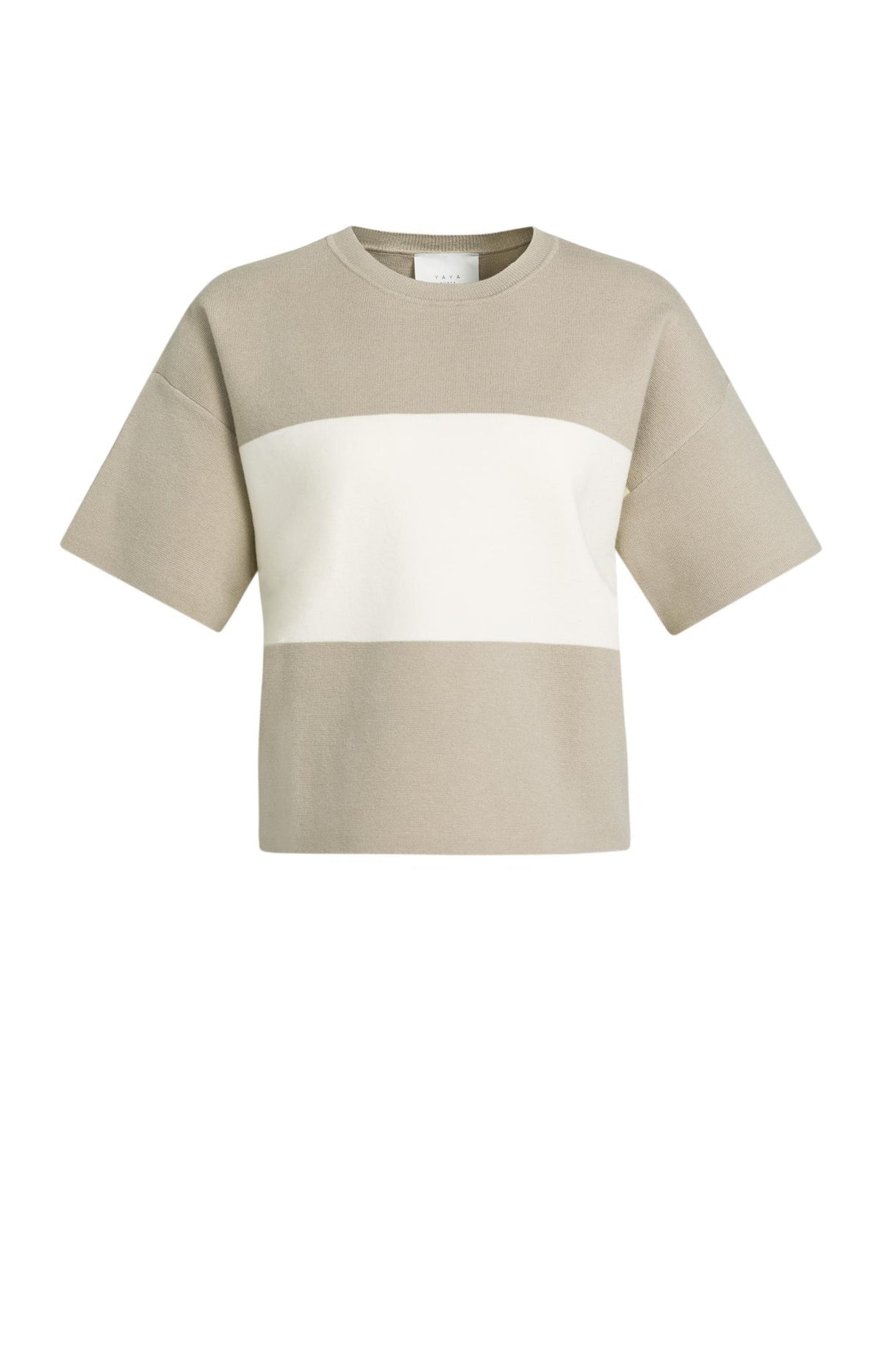 Yaya Trui Contrast Cashmere Grey