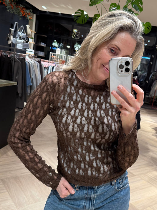 Top Diva Kant Bruin - Peet kleding