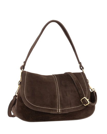 Tas Catania Suede Donkerbruin