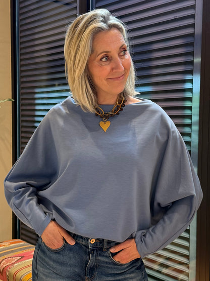 Azzurro Sweater Gaby Blauw - Peet kleding