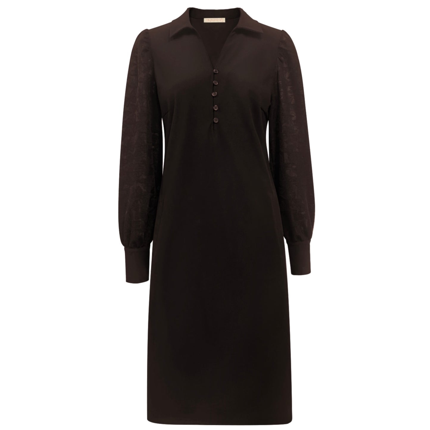 Triple Nine - Travel Jurk Joy Donkerbruin - 51812 - Peet kleding