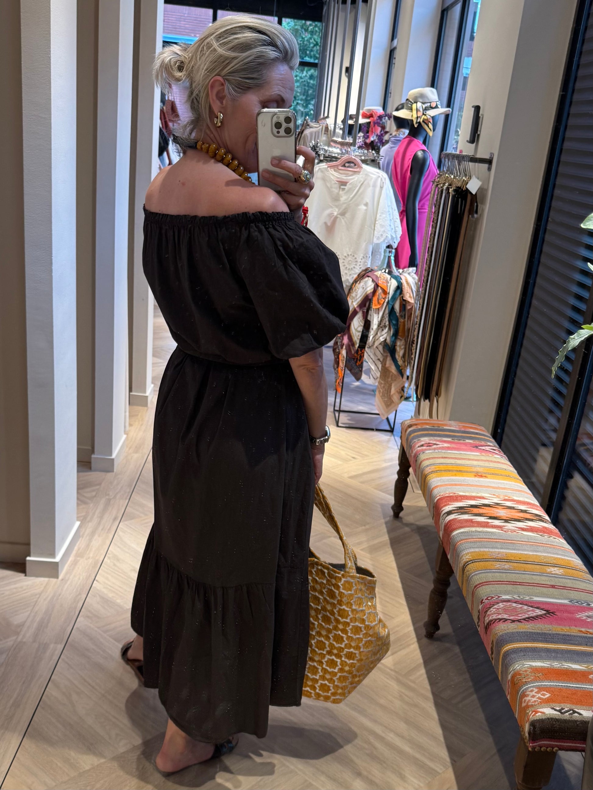 Jurk Roos Donkerbruin - Peet kleding