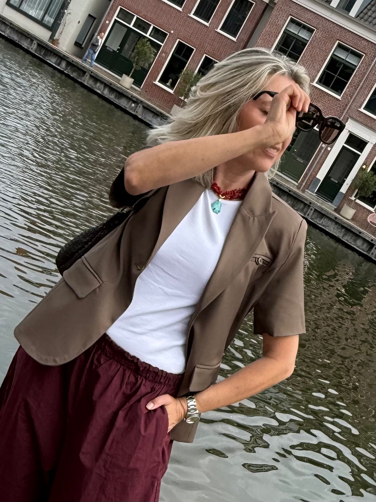 Ambika Blazer Albertine Coffee - Peet kleding