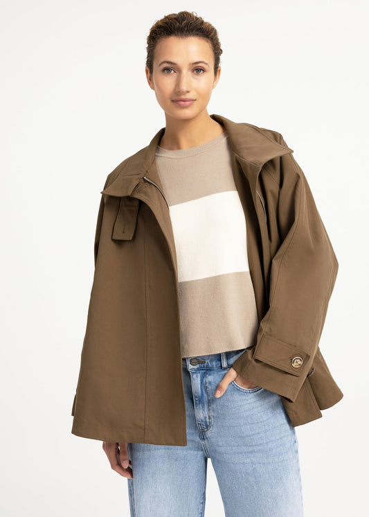 Yaya Jas Trench Teak Brown