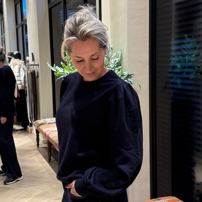 Geisha Sweatshirt Bloemen Navy - Peet kleding