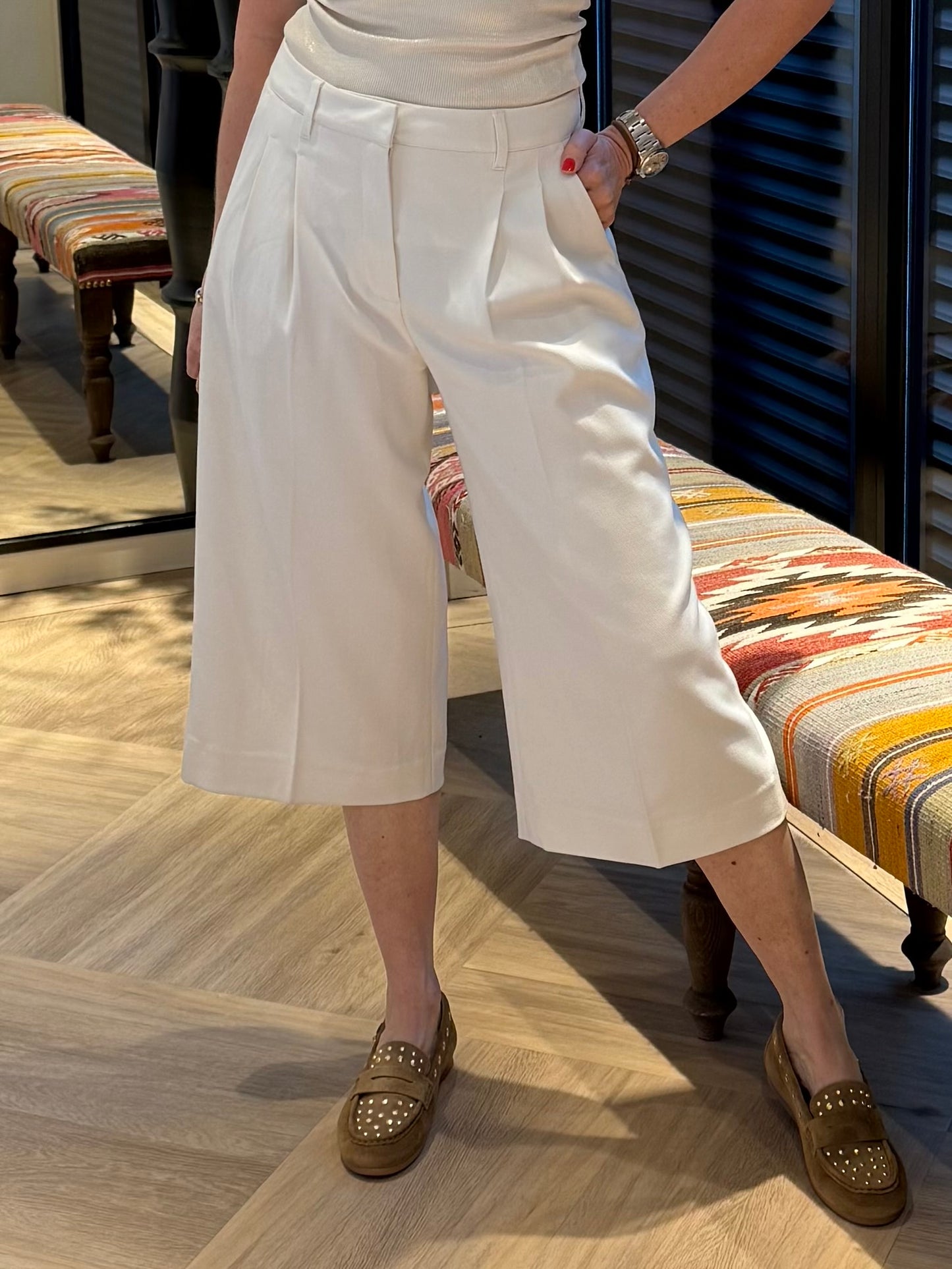 Copenhage Muse Tailor Pants Offwhite - Peet kleding