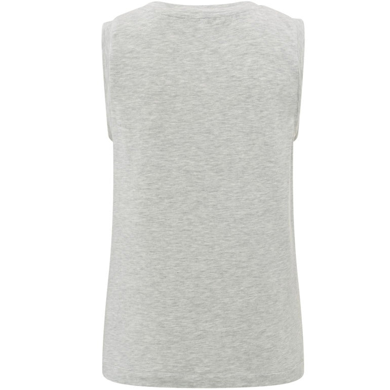 Yaya Mouwloze Top Medium Grey - Peet kleding