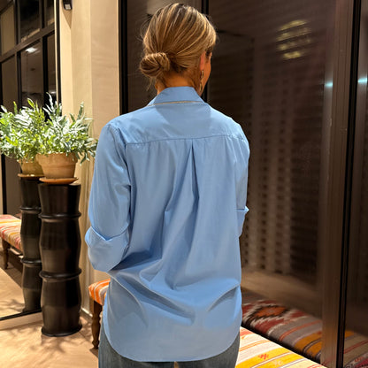 Blouse Lisa Lichtblauw Schitter - Peet kleding