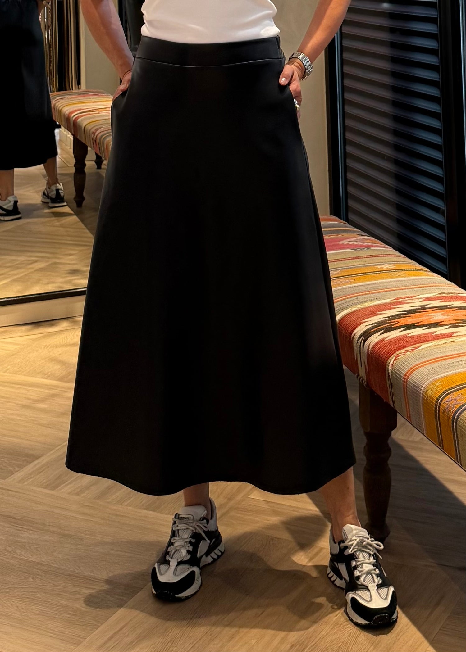 Rok Miriam Leather Zwart - Peet kleding