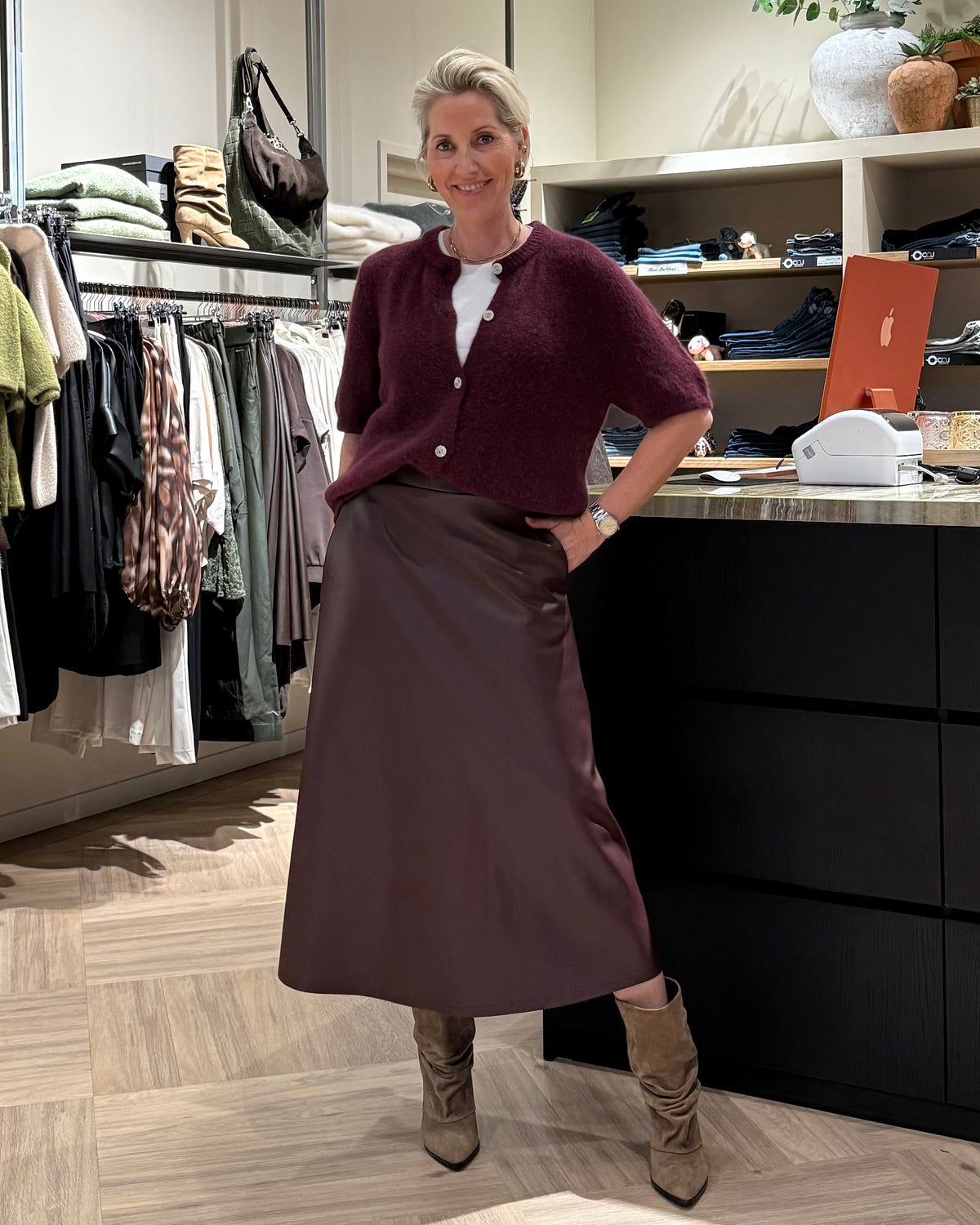 Triple Nine - Alpaca Vest Charlie Aubergine - Peet kleding