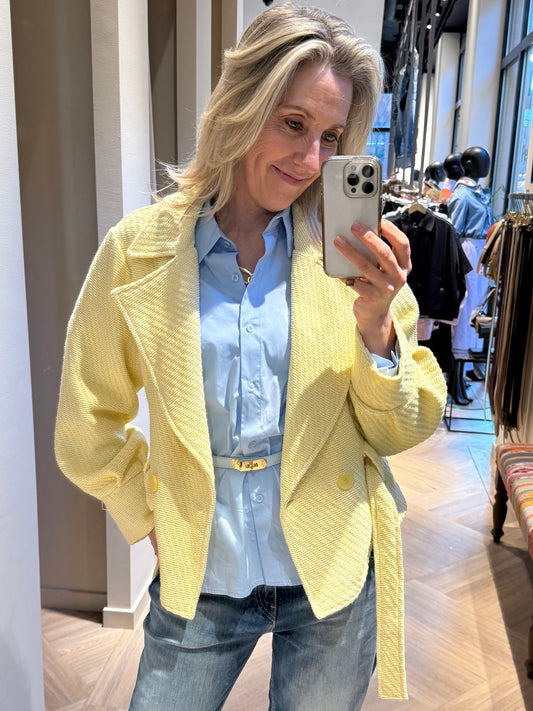 Jack Mira Bouclé Geel - Peet kleding