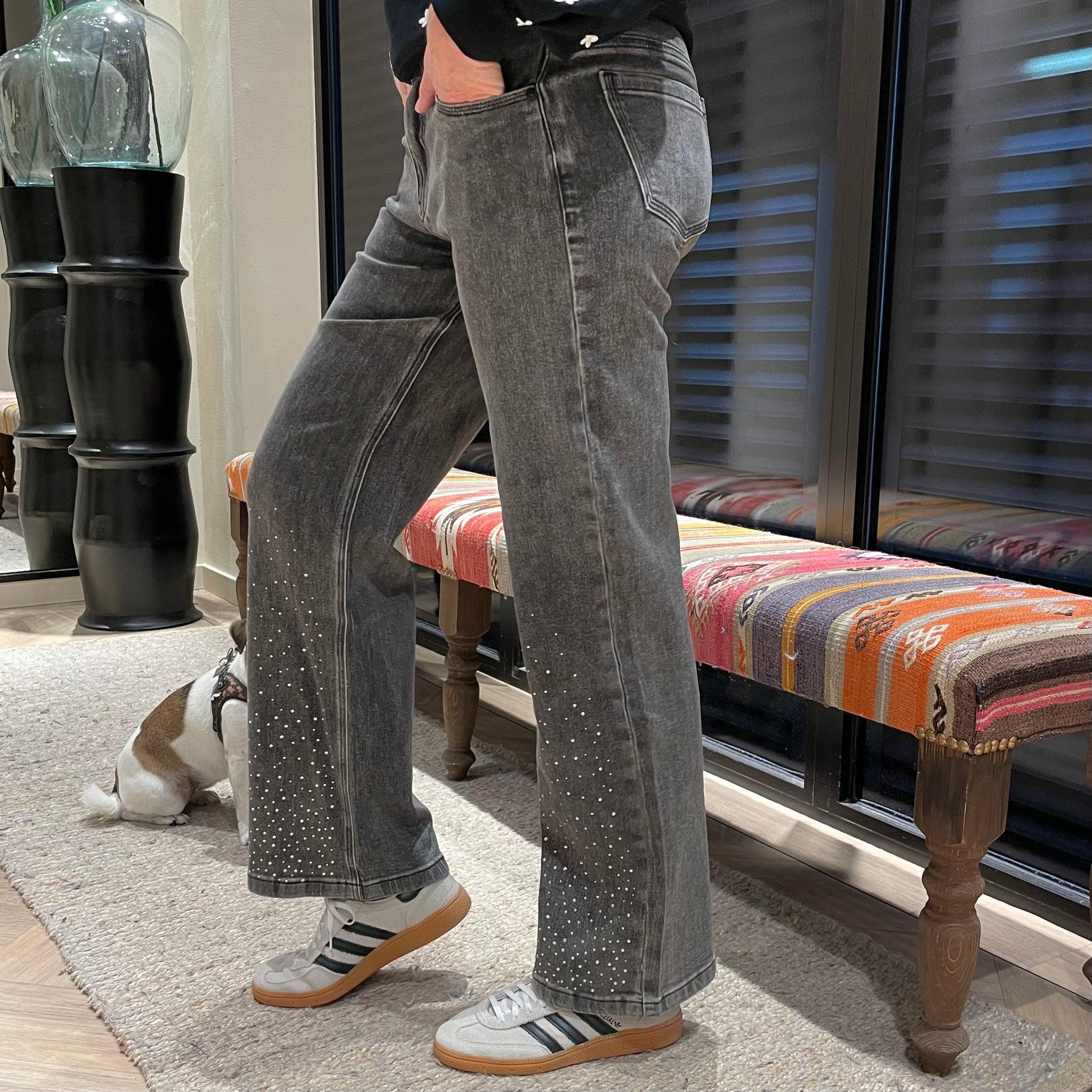 Geisha Jeans Stones Grey Denim - Peet kleding