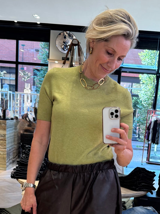 Top Basic Jip Olijf - Peet kleding