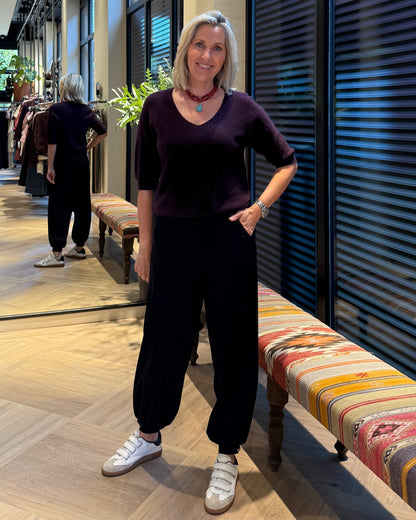 Triple Nine - Top Maartje Aubergine - Peet kleding