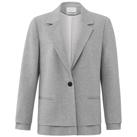 Yaya Blazer Grey Melange - Peet kleding