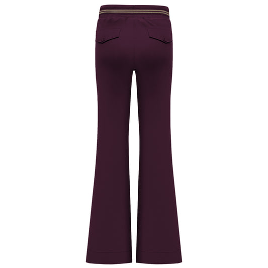 Triple Nine - Travel Broek Anna Aubergine - 2304 - Peet kleding