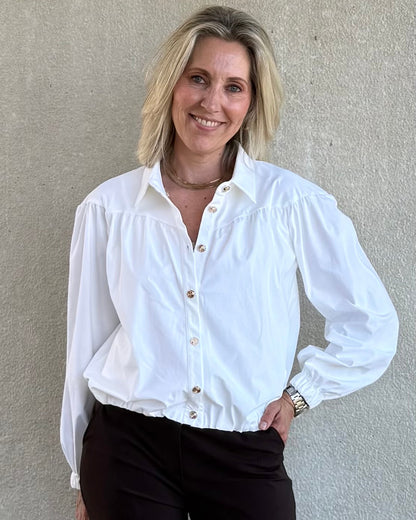 Triple Nine - Travel Blouse Sasha Wit - 5951 - Peet kleding