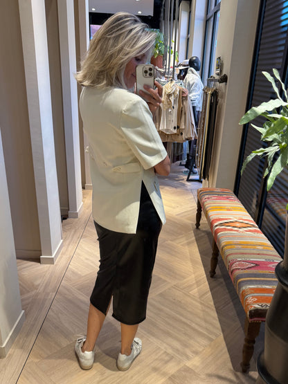 Faux Leather Koker Rok Zwart - Peet kleding
