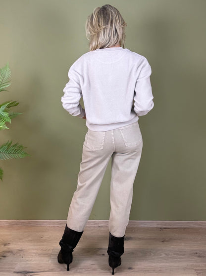 Yaya Teddy Sweater Zand - Peet kleding