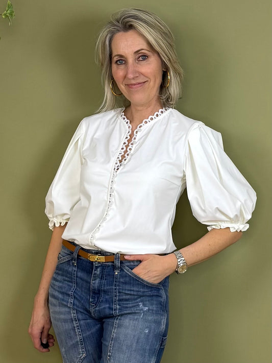 Triple Nine Travel Blouse Juliette Wit - 5935 - Peet kleding