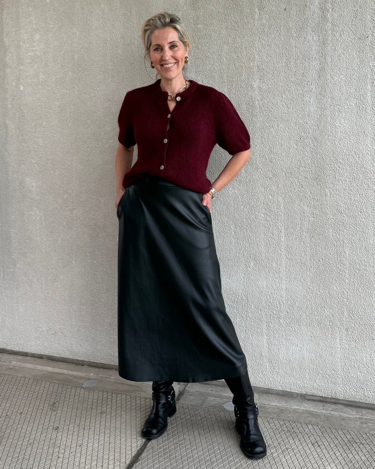 Rok Miriam Leather Zwart - Peet kleding