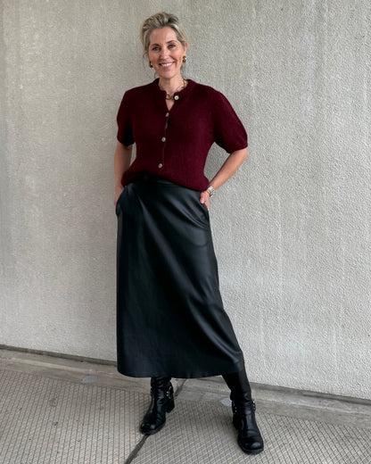 Rok Miriam Leather Zwart - Peet kleding