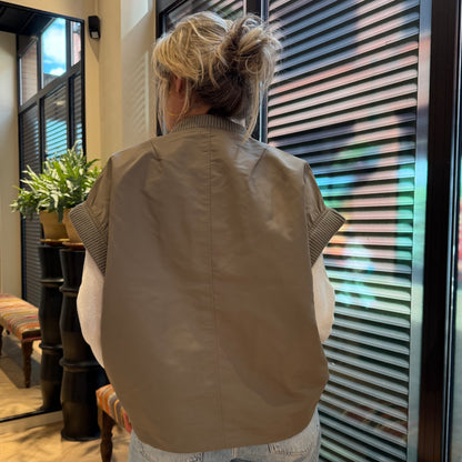 With Black Bodywarmer Imperial Taupe - Peet kleding