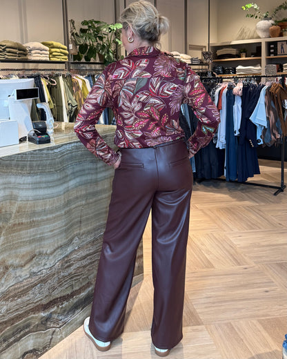 Blouse Flower Bordeaux Mix