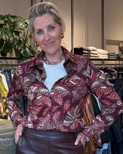 Blouse Flower Bordeaux Mix