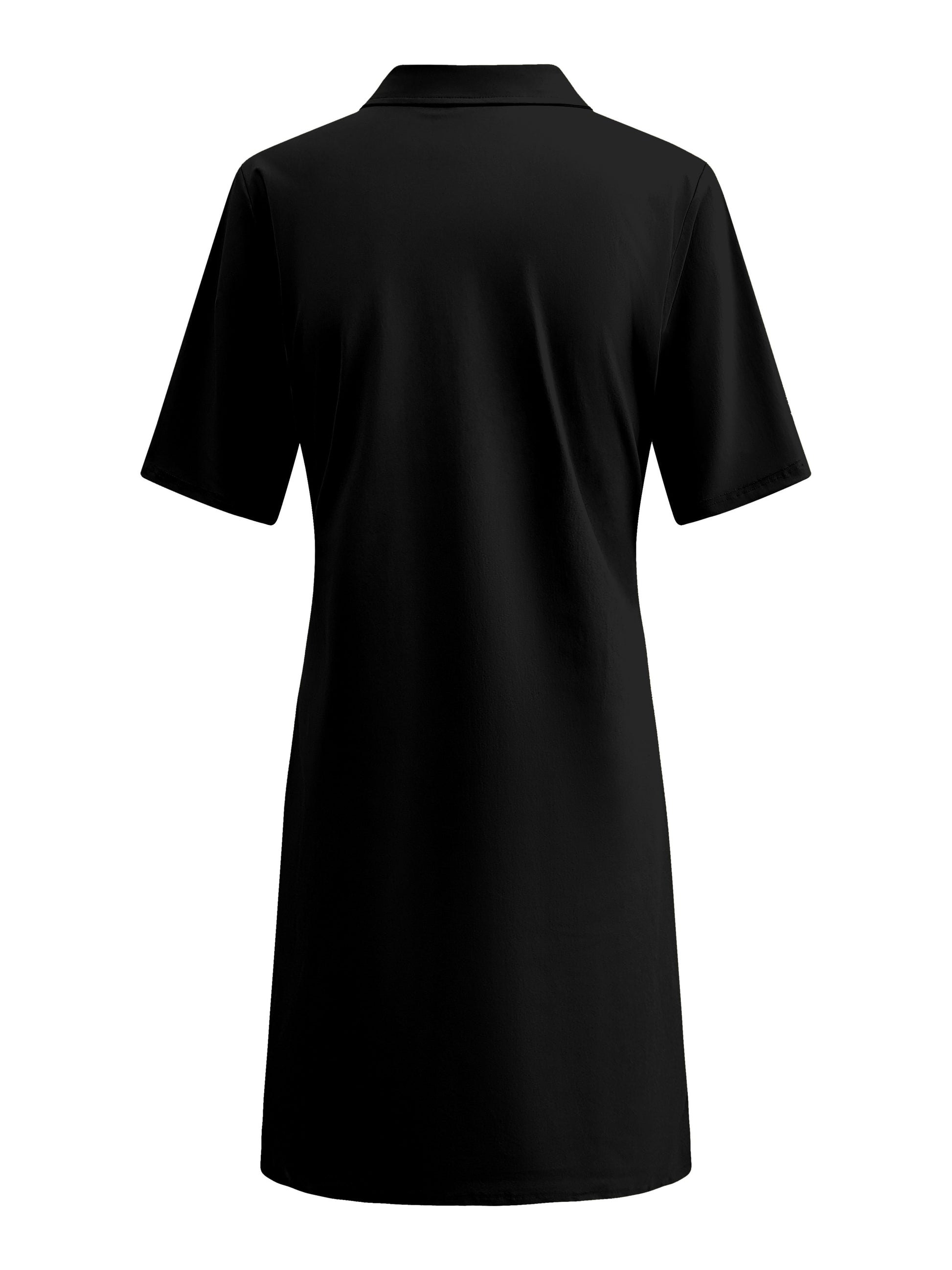 Triple Nine Travel Jurk Rose Zwart - 51824 - Peet kleding