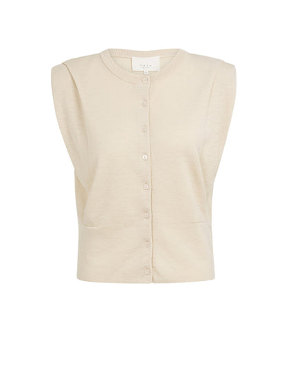 Yaya Vest Zonder Mouw Creme - Peet kleding