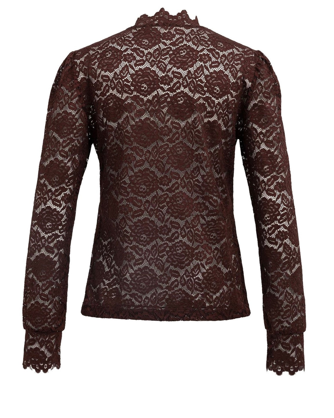 Yaya Lace Top Chocolat Red - Peet kleding