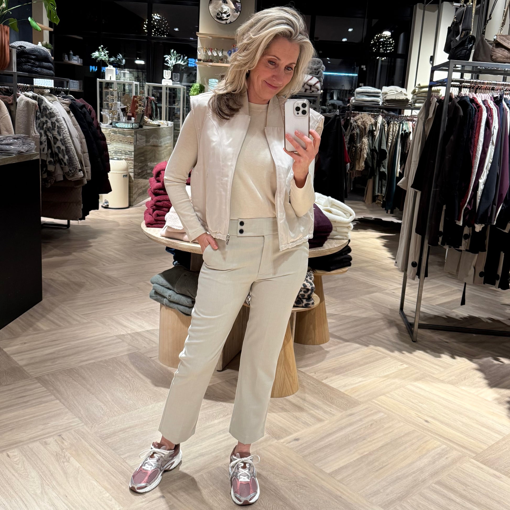 Yaya Rechte Pantalon Grijs - Peet kleding