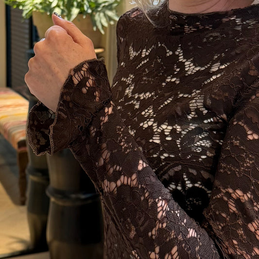 Azzurro Top Lizzy Kant Bruin - Peet kleding