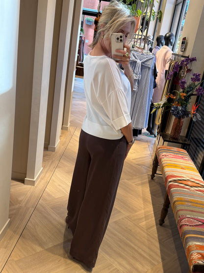 Yaya Oversized Top Wit - Peet kleding