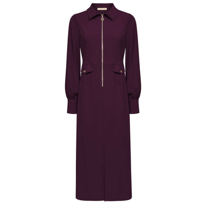 Triple Nine - Travel Jurk Melinna Aubergine - 51814 - Peet kleding