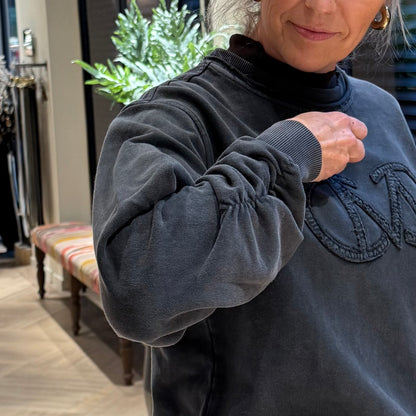 Copenhage Muse Sweater Roco Antraciet - Peet kleding