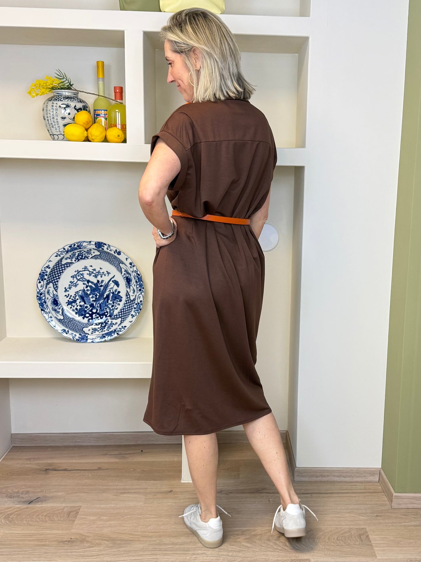 Jurk Polo Donkerbruin - Peet kleding