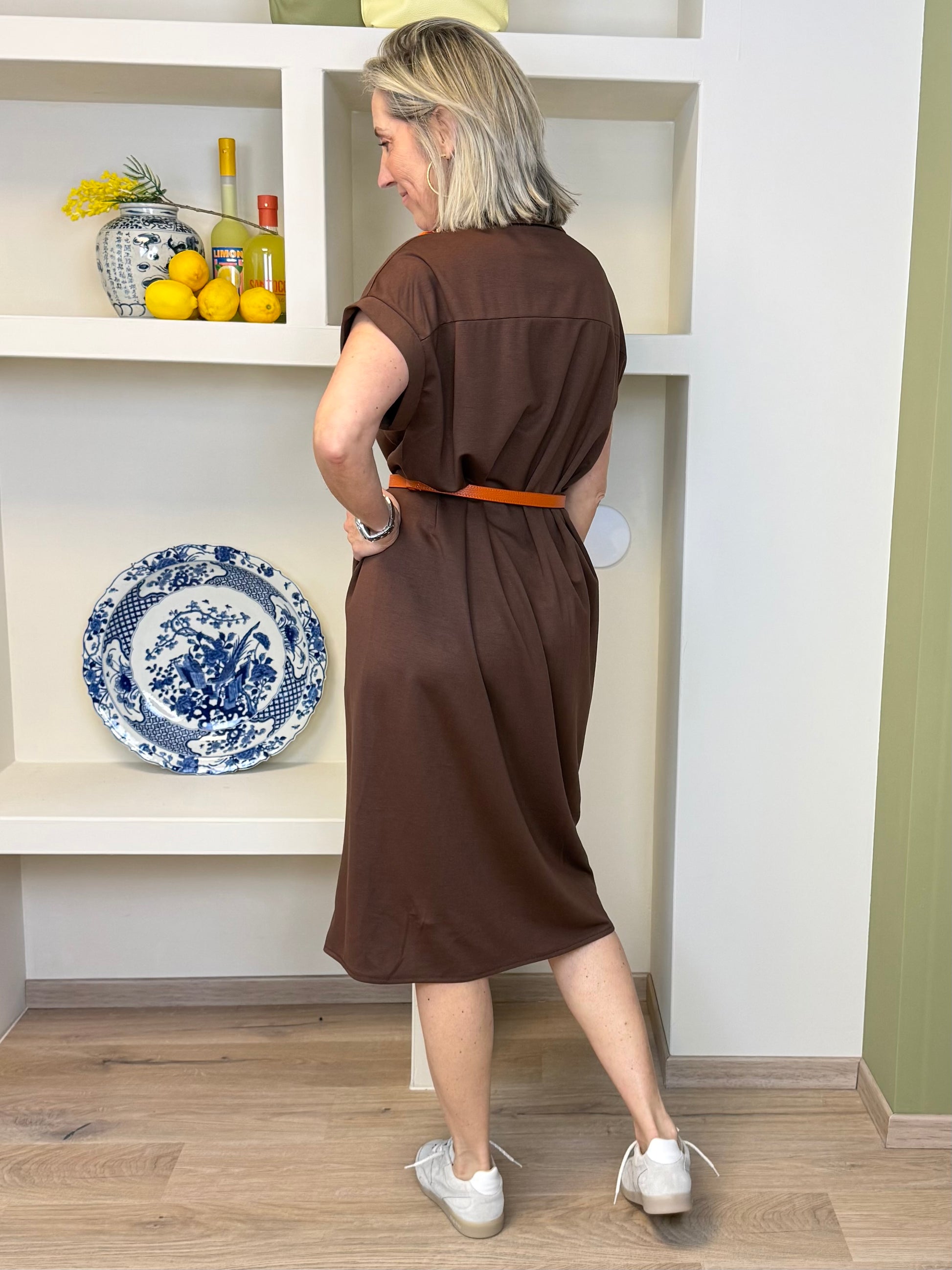 Jurk Polo Donkerbruin - Peet kleding