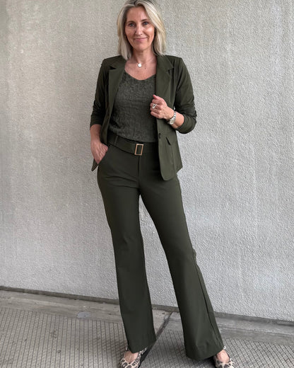Triple Nine - Travel Blazer Francis Olijfgroen - 3101 - Peet kleding