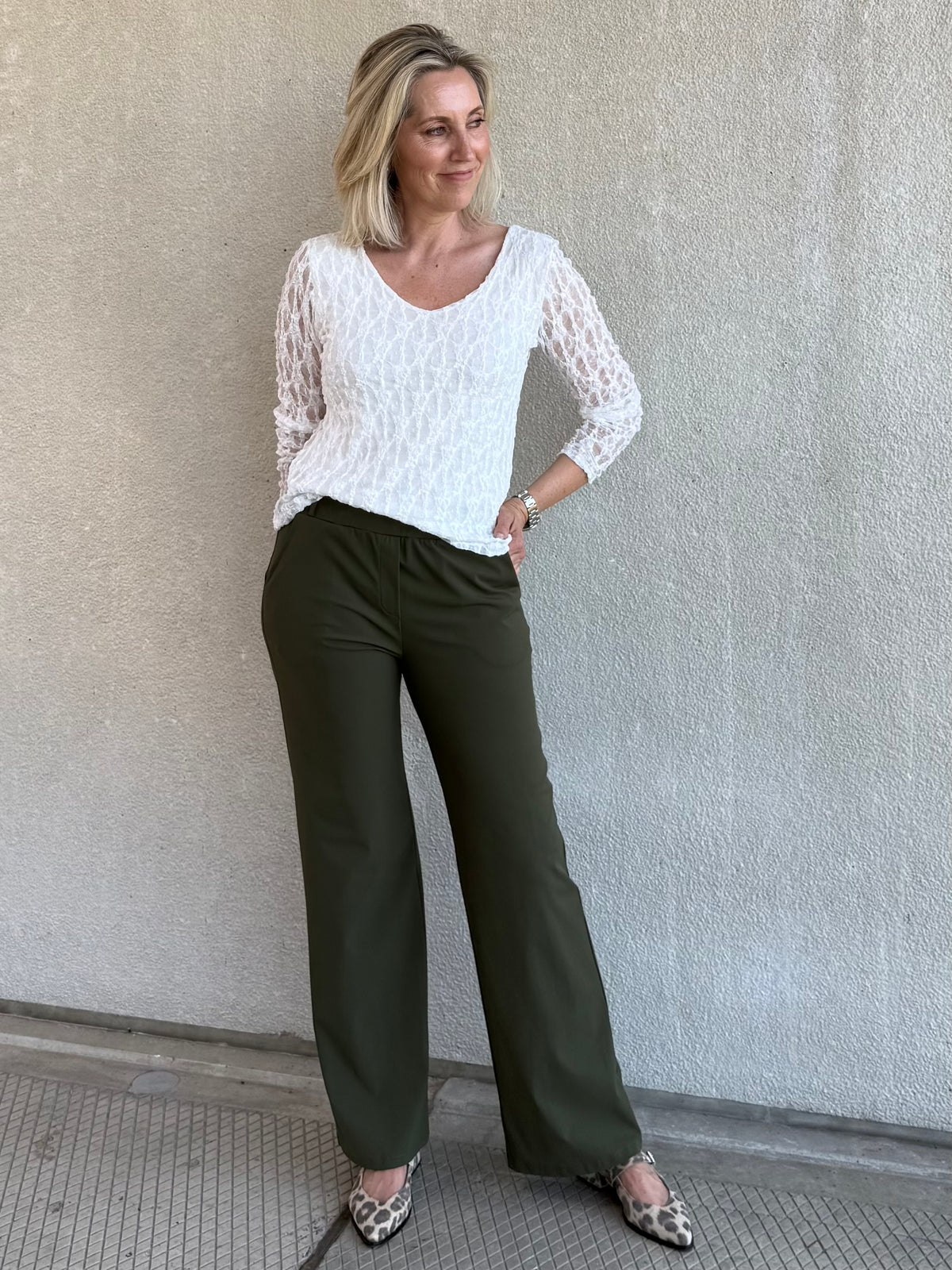 Triple Nine - Kanten Top Lucy Wit - Peet kleding
