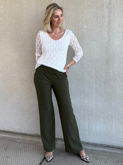 Triple Nine - Kanten Top Lucy Wit - Peet kleding