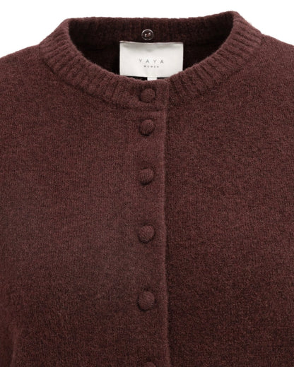 Yaya Vest Chocolate Red Melange - Peet kleding
