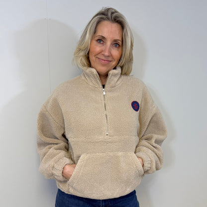 Azzurro Sweater Teddy Zand - Peet kleding