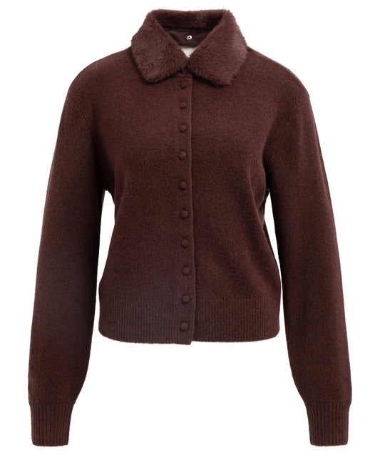 Yaya Vest Chocolate Red Melange - Peet kleding