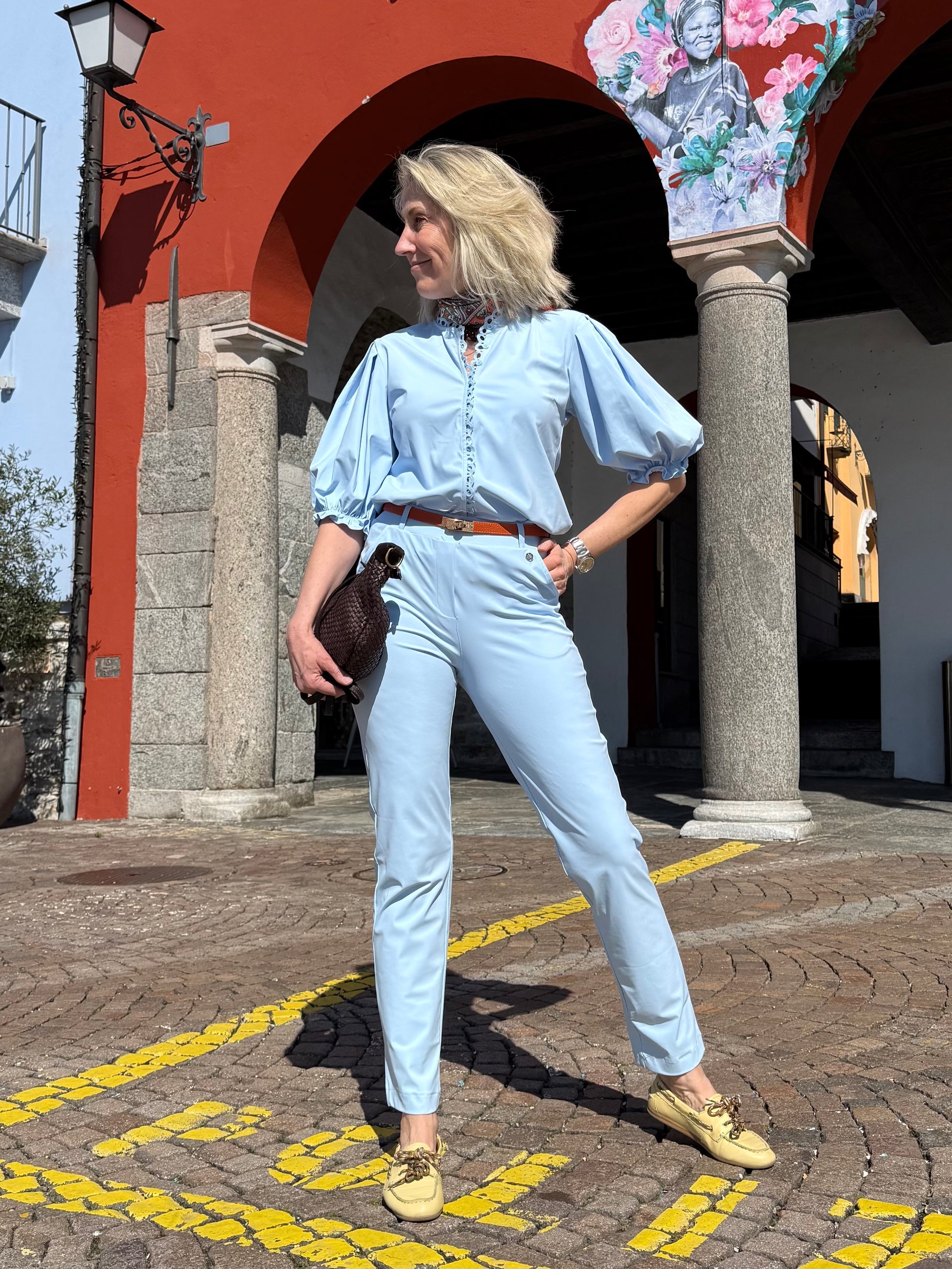 Triple Nine - Travel Blouse Juliette Lichtblauw - 5935 - Peet kleding