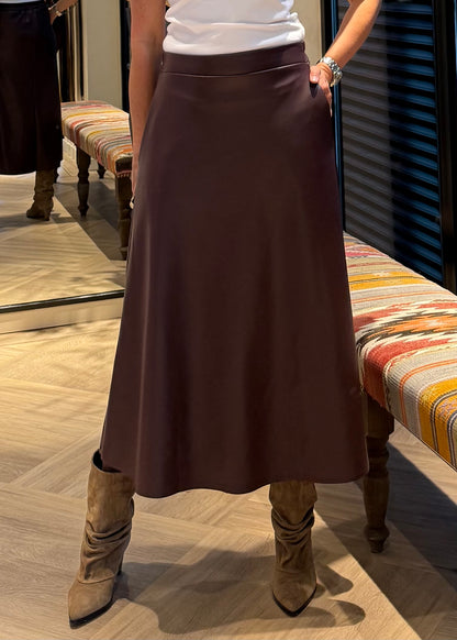 Rok Miriam Leather Bordeaux - Peet kleding