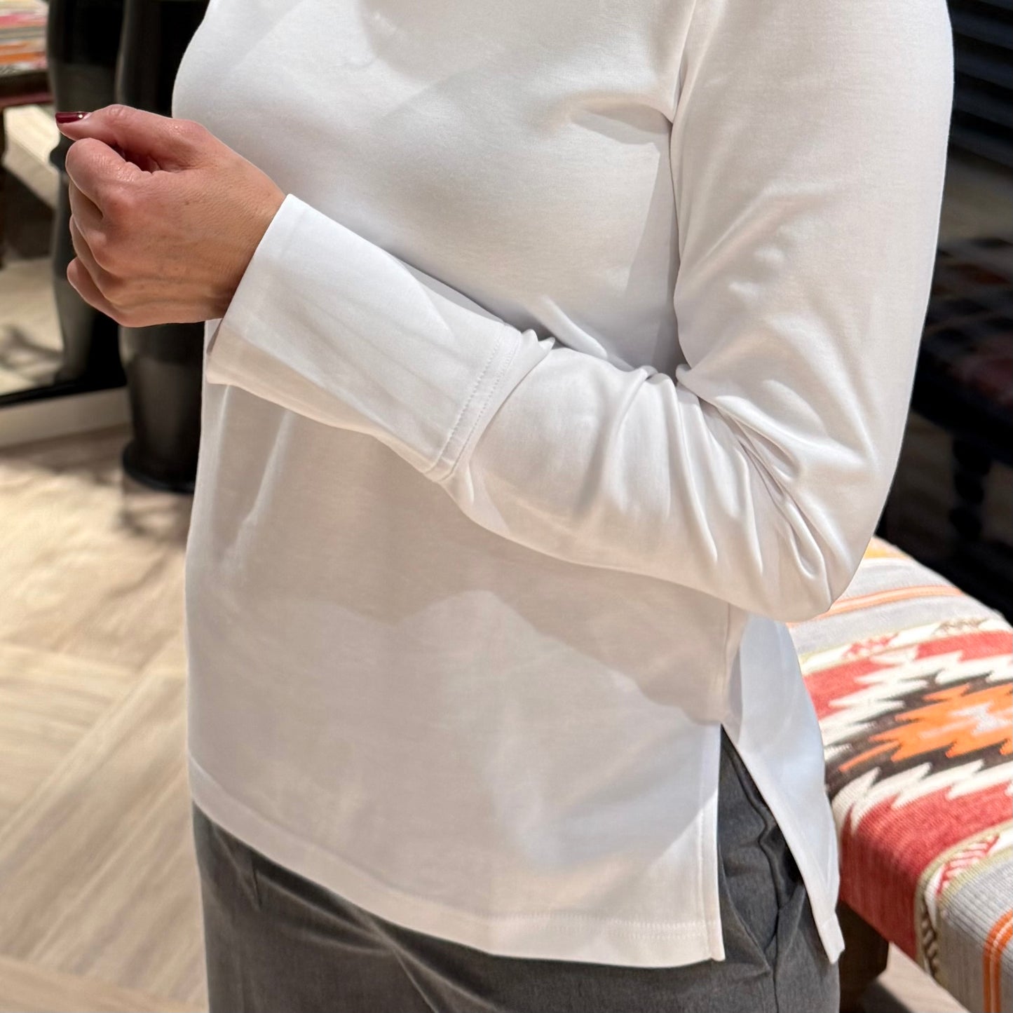 Yaya T-Shirt Lange Mouw Wit - Peet kleding